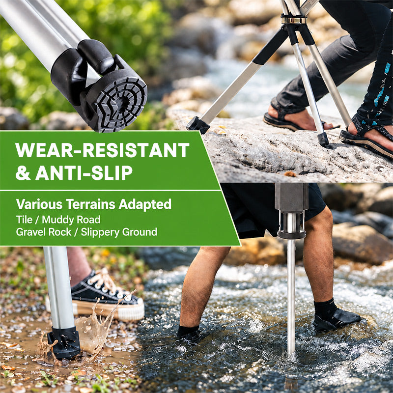 itoolmax 2 in 1 folding walking stick with seat anti slip