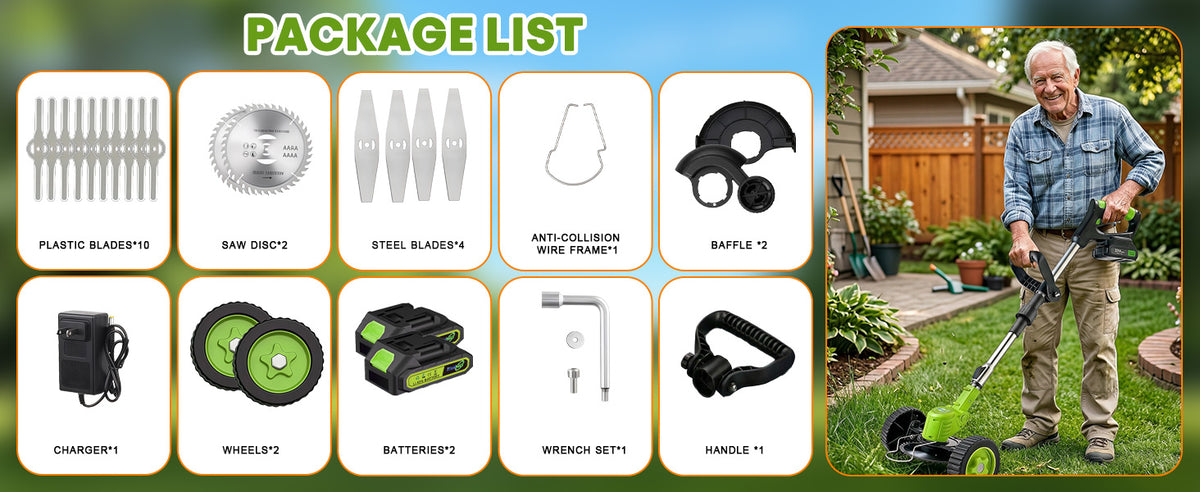 itoolmax 3 in 1 cordless grass trimmer package list