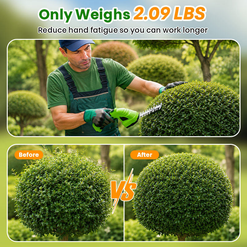 itoolmax 3 in 1 cordless hedge trimmer grass shear 2.09lbs lightweight