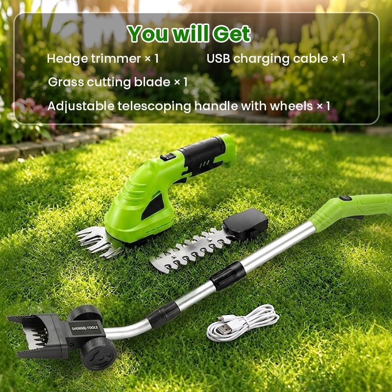 itoolmax 3 in 1 cordless hedge trimmer grass shear packet include