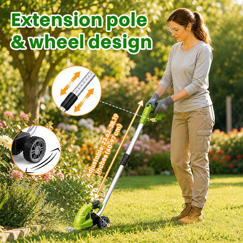 itoolmax 3 in 1 cordless hedge trimmer grass shear extension pole