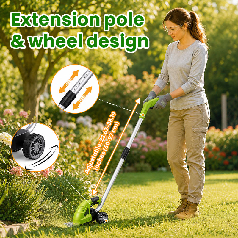 itoolmax 3 in 1 cordless hedge trimmer grass shear extension pole