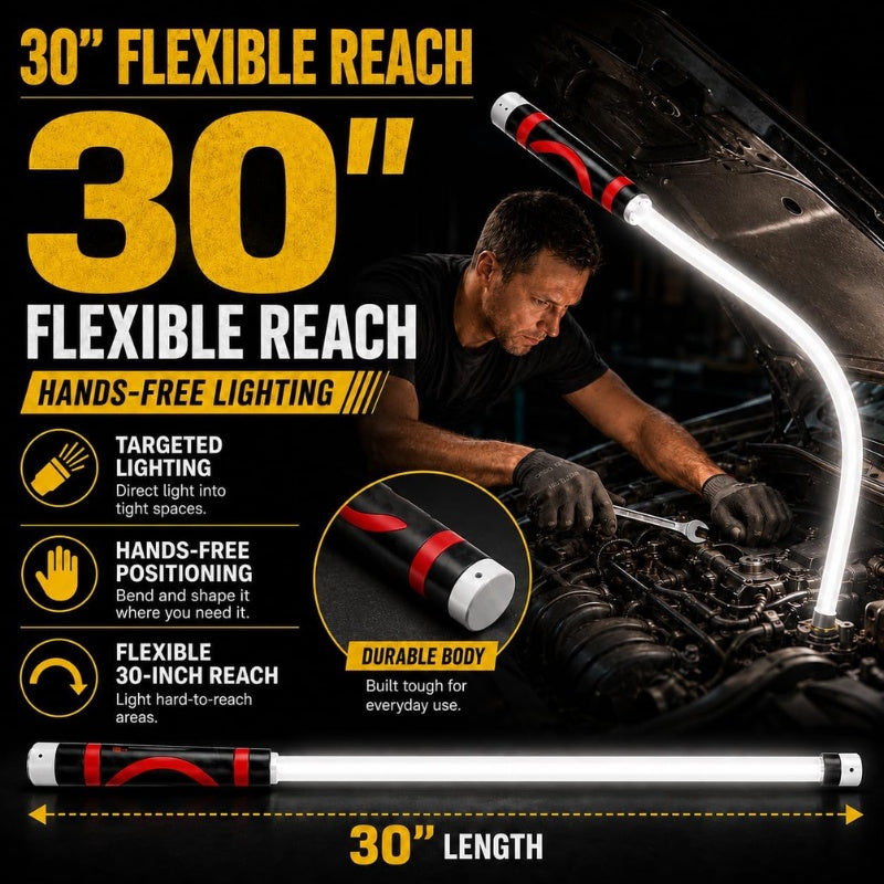itoolmax 30 inch flexible led light durable body