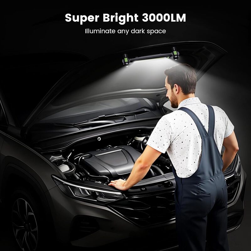 itoolmax 3000lm rechargeable led work light 3000lm