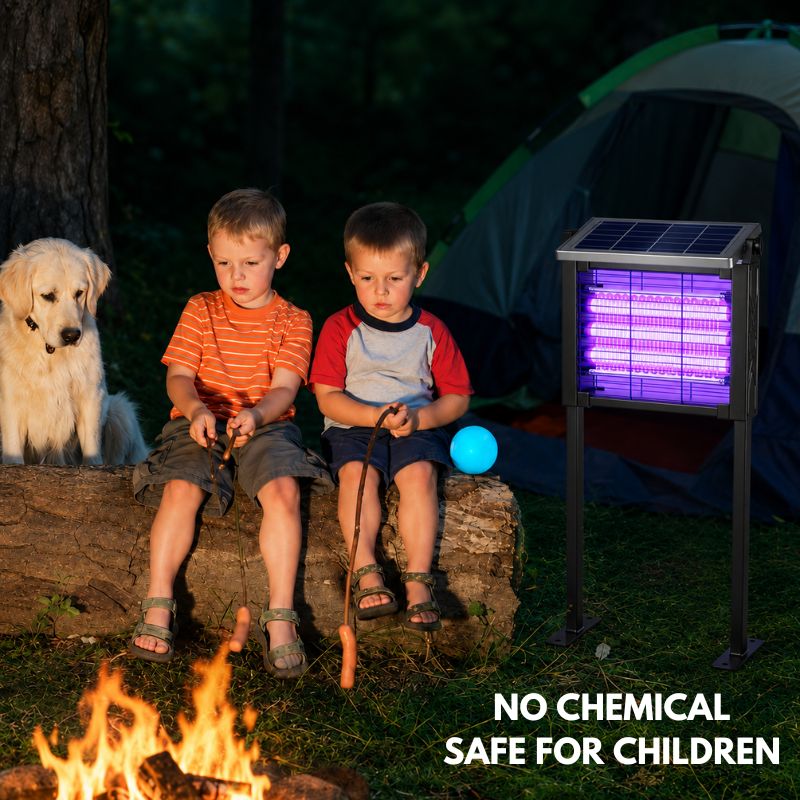 itoolmax 3000v solar bug zapper outdoor waterproof safe for human