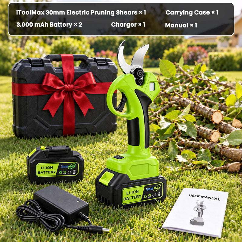itoolmax 30mm cordless electric pruning shears package list