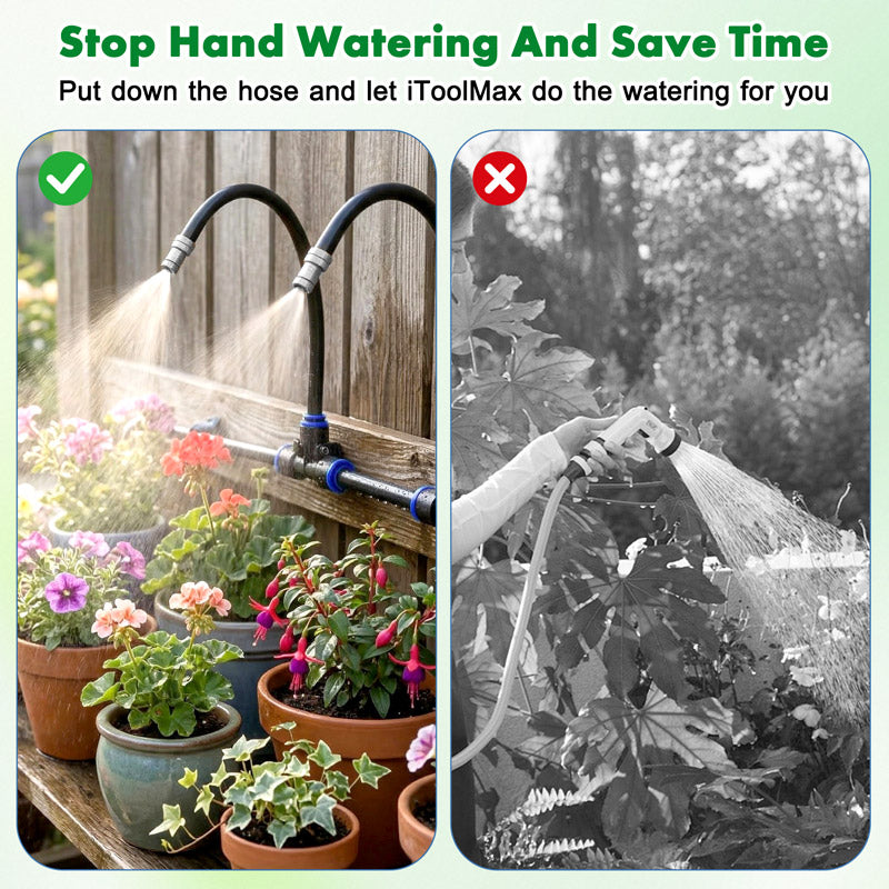 itoolmax 360 drip irrigation kit vs other watering hose