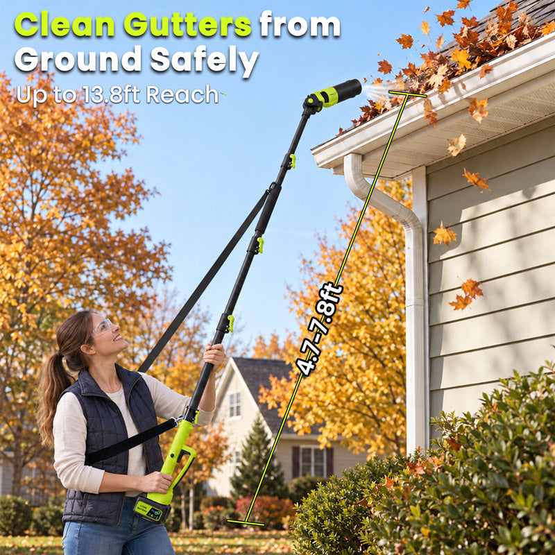 itoolmax 7.8ft roof leaf blower with long pole