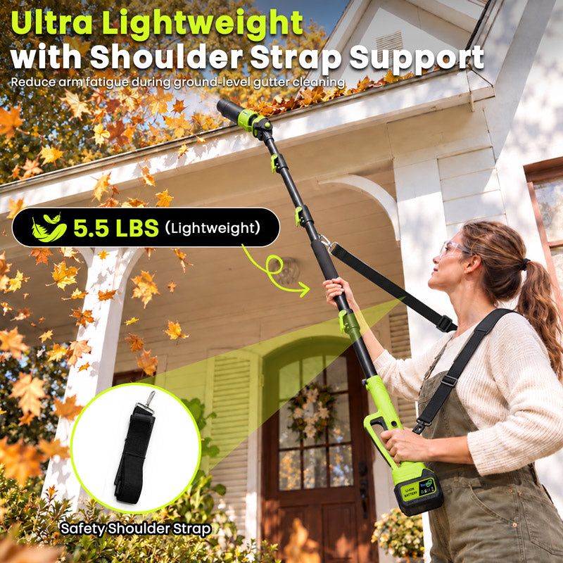 itoolmax 7.8ft roof leaf blower with pole lightweight