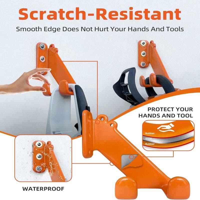 itoolmax chainsaw wall mount rack anti-scratch
