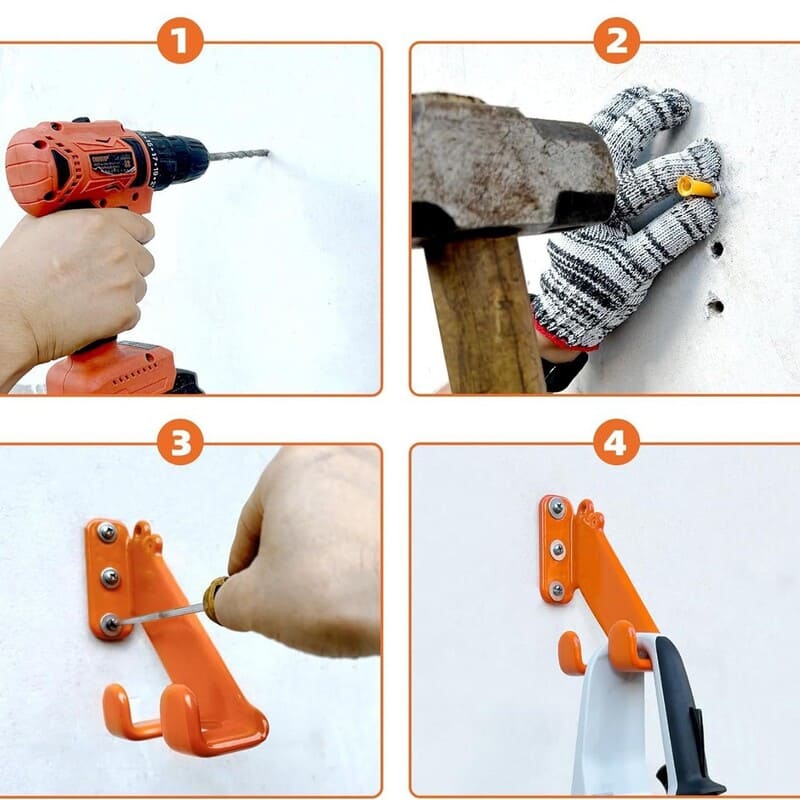 itoolmax chainsaw wall mount rack easy installed