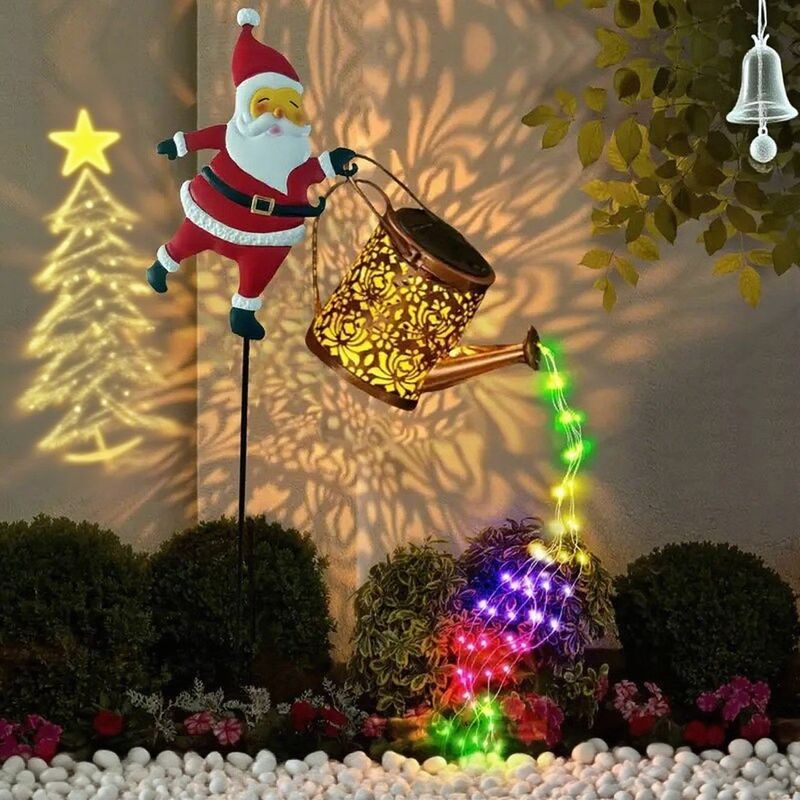 itoolmax christmas santa solar kettle lights magic