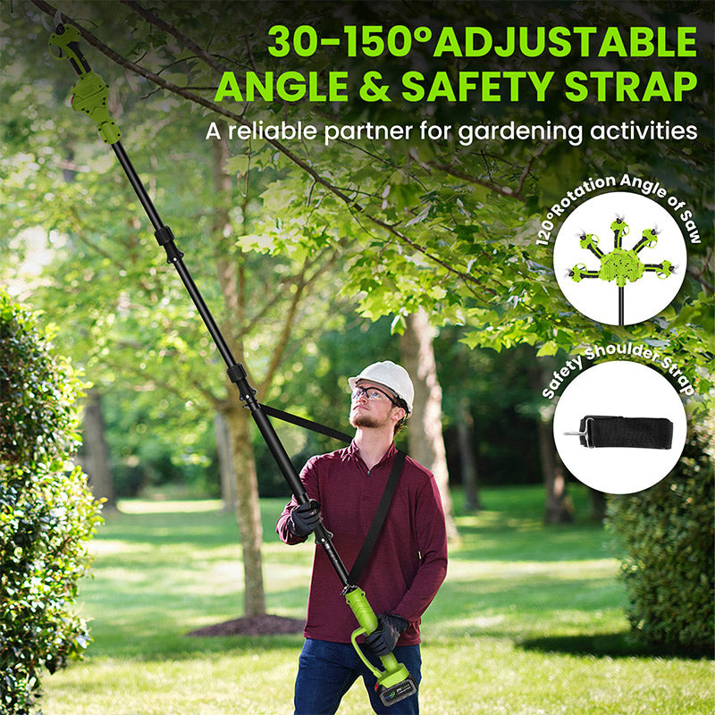 itoolmax cordless pole pruning shears can adjustable angle
