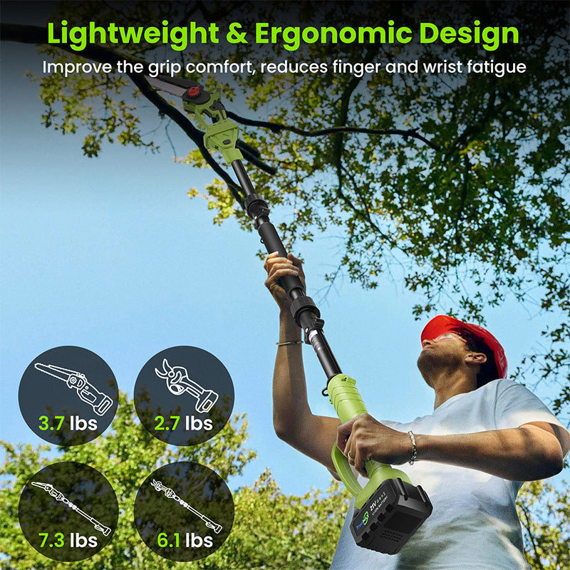 itoolmax cordless pole pruning shears lightweight