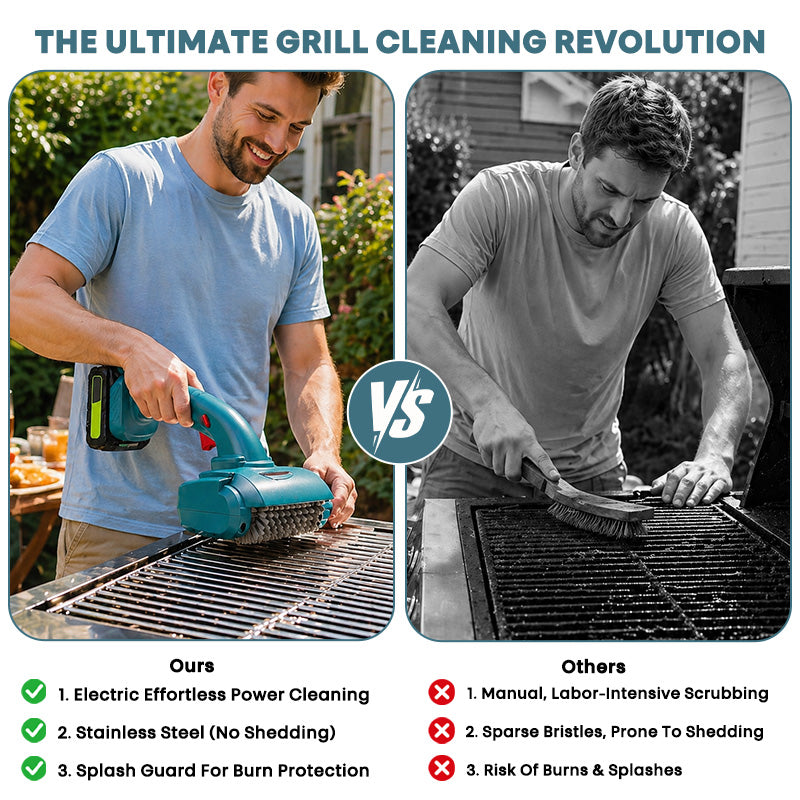itoolmax cordless rechargeable electric grill brush advantages