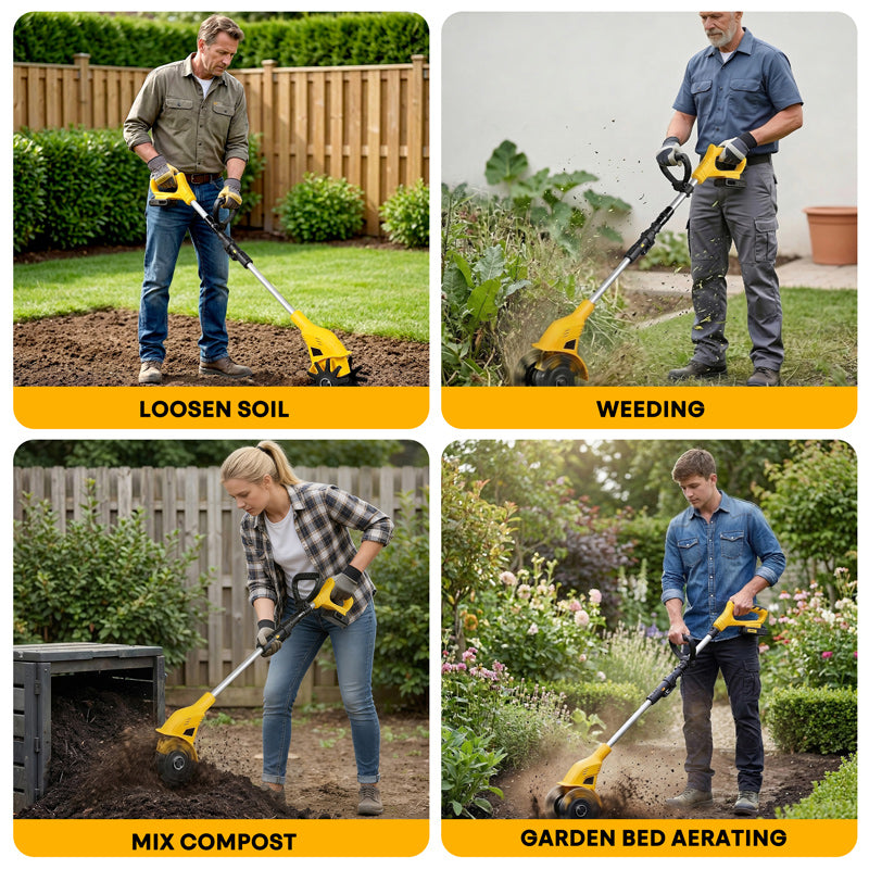 itoolmax cordless tiller electric cultivator applications