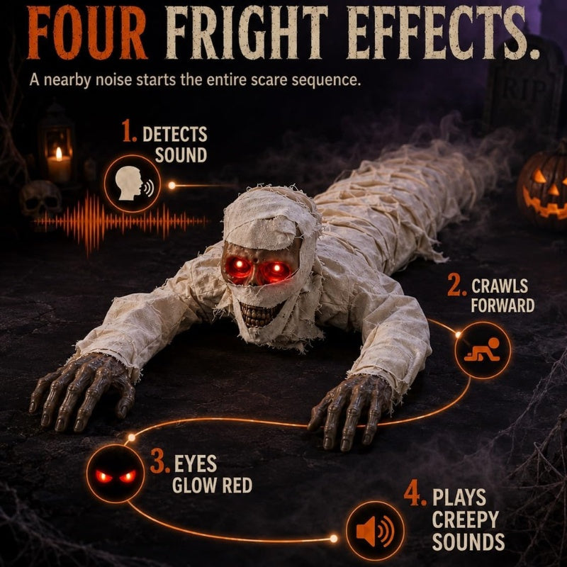 itoolmax crawling mummy with scary sound