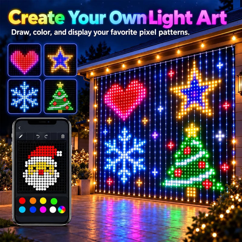 itoolmax diy smart led curtain sync lights 540 led lights