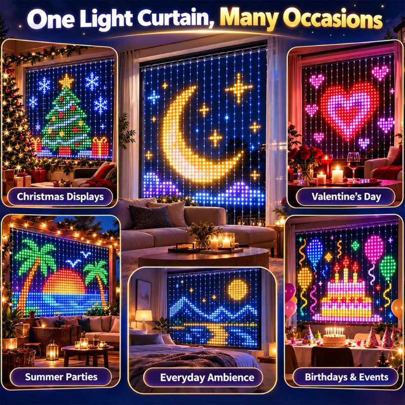itoolmax diy smart led curtain sync lights product for many occasions