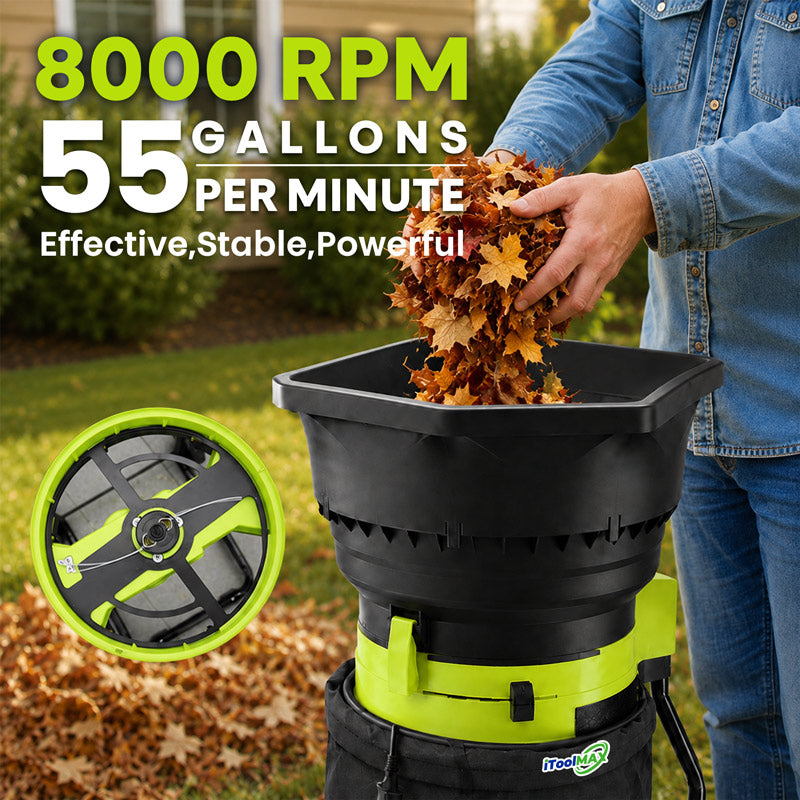 itoolmax electric leaf mulcher product 8000rpm