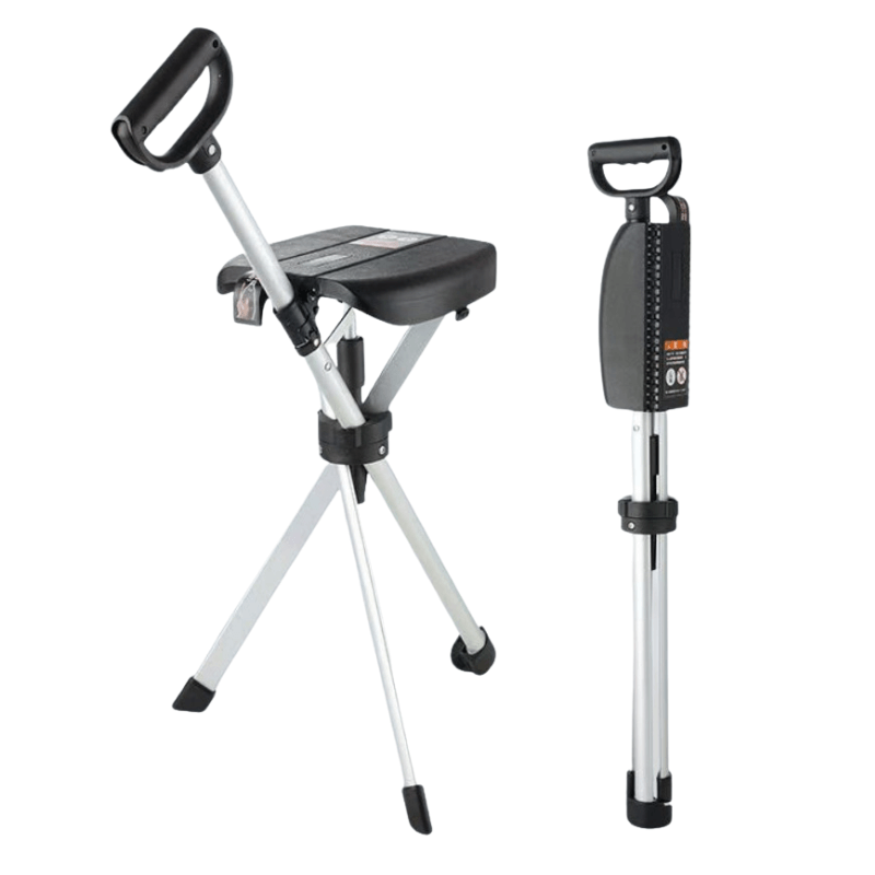 itoolmax folding walking stick with seat
