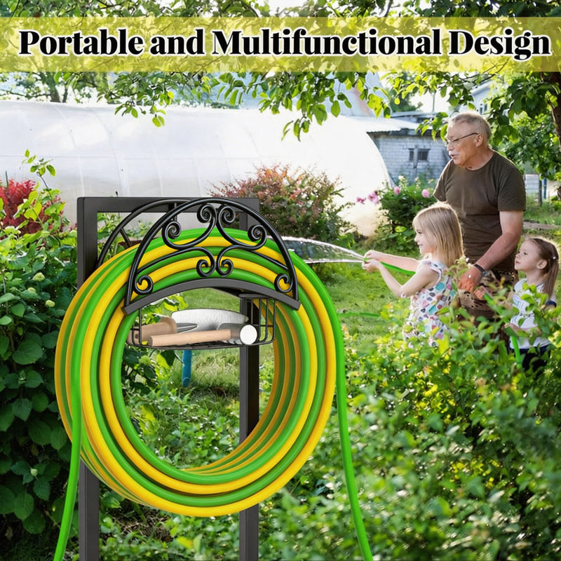 itoolmax garden hose holder with portable basket
