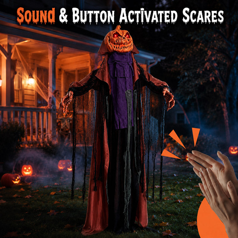 itoolmax halloween animatronics pumpkin ghost product sound actived