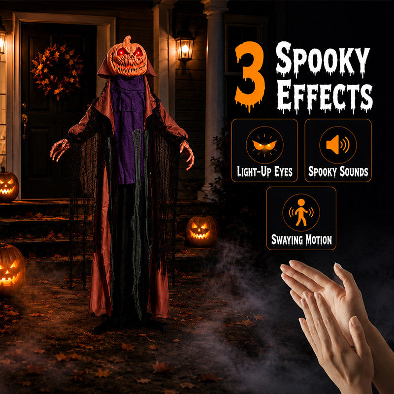 itoolmax halloween animatronics pumpkin ghost product with three scary effects