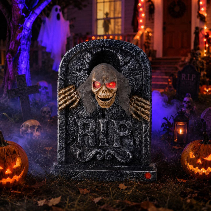 itoolmax halloween animatronics zombie tombstone product put in yard