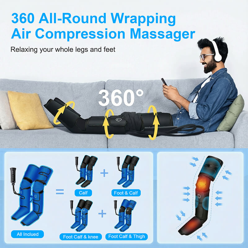 itoolmax leg and foot massage 360 all round air compression