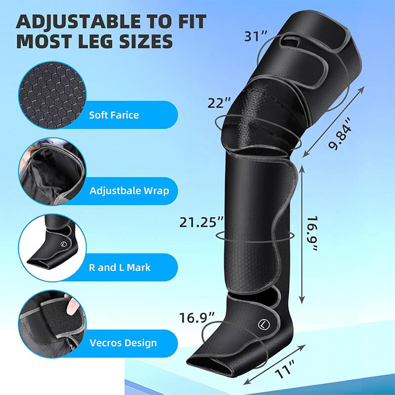 itoolmax leg and foot massage adjustable fit leg size