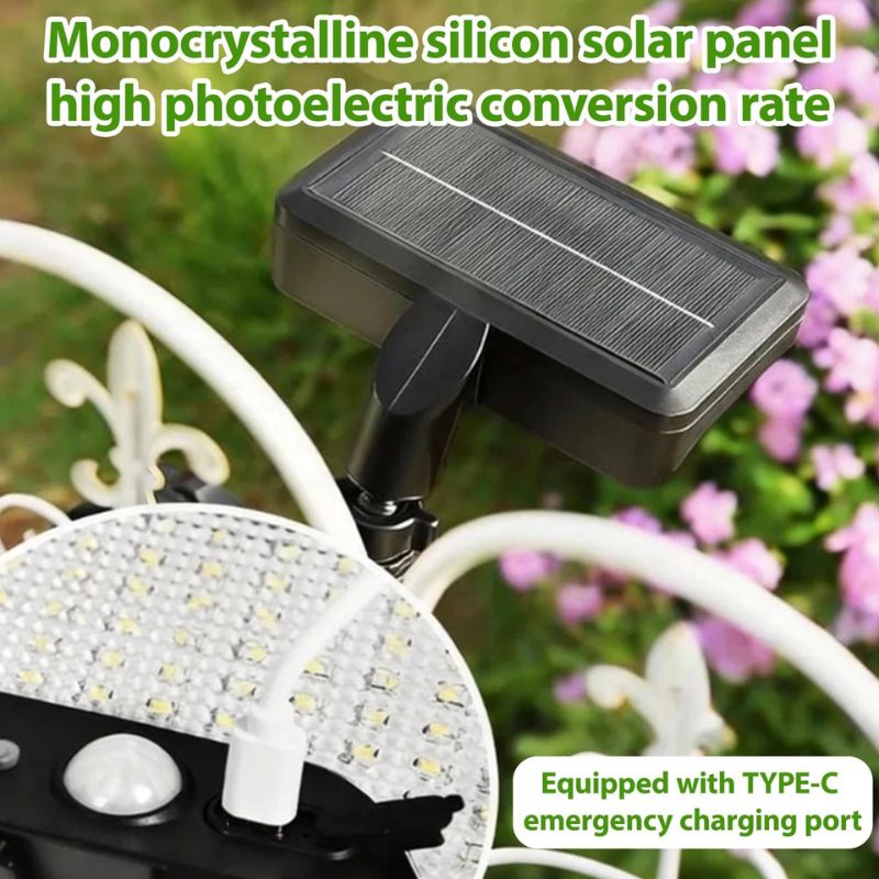 itoolmax magnetic solar light 600lm waterproof outdoor with solar panel