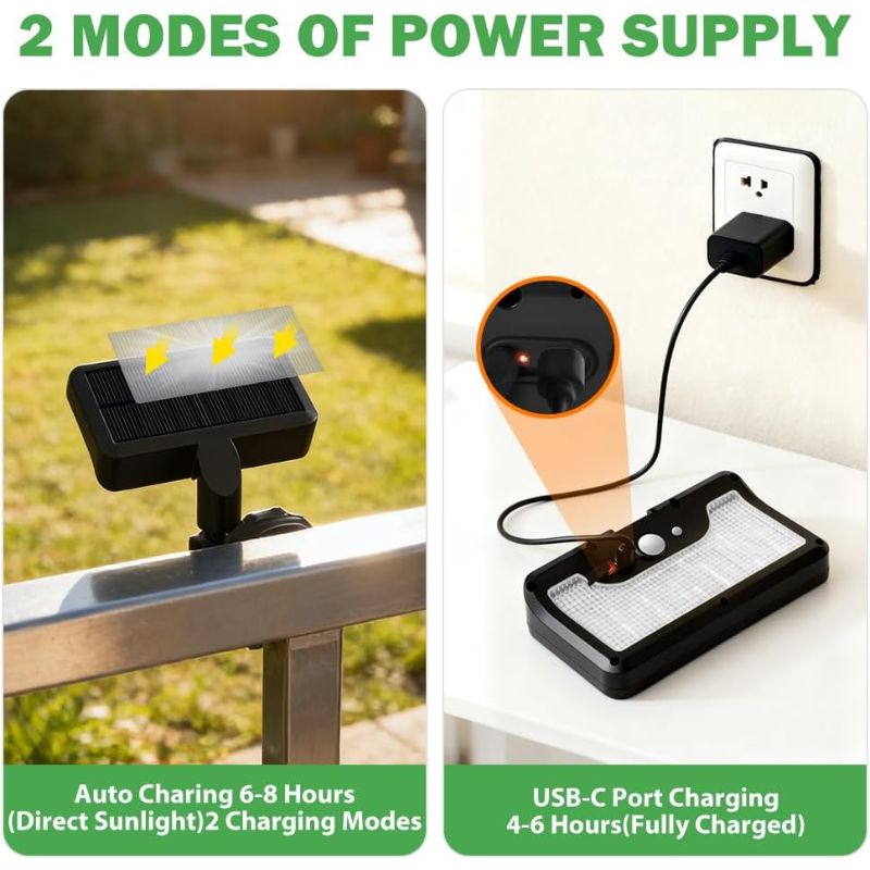 itoolmax magnetic solar light 600lm waterproof with dual charging