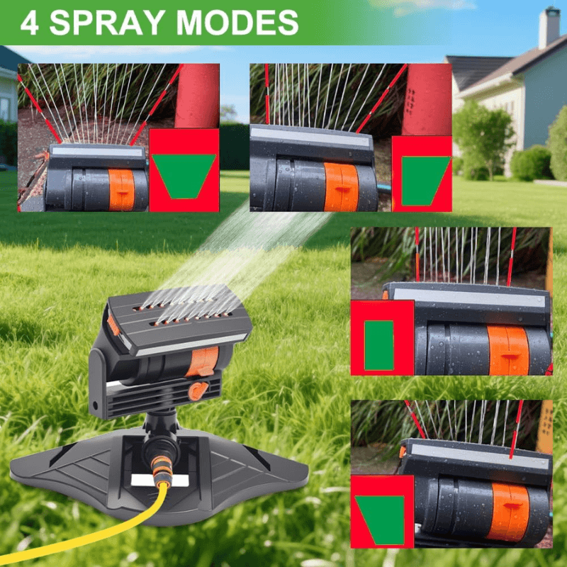 itoolmax oscillating sprinkler with 4 spray modes