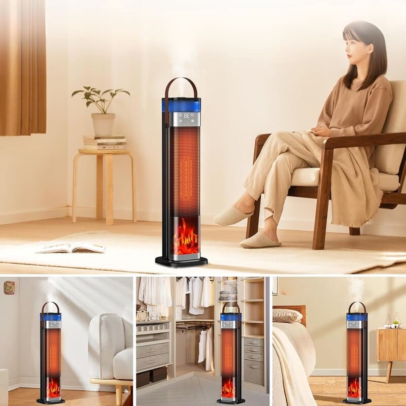 itoolmax portable ceramic heater humidifier scenes
