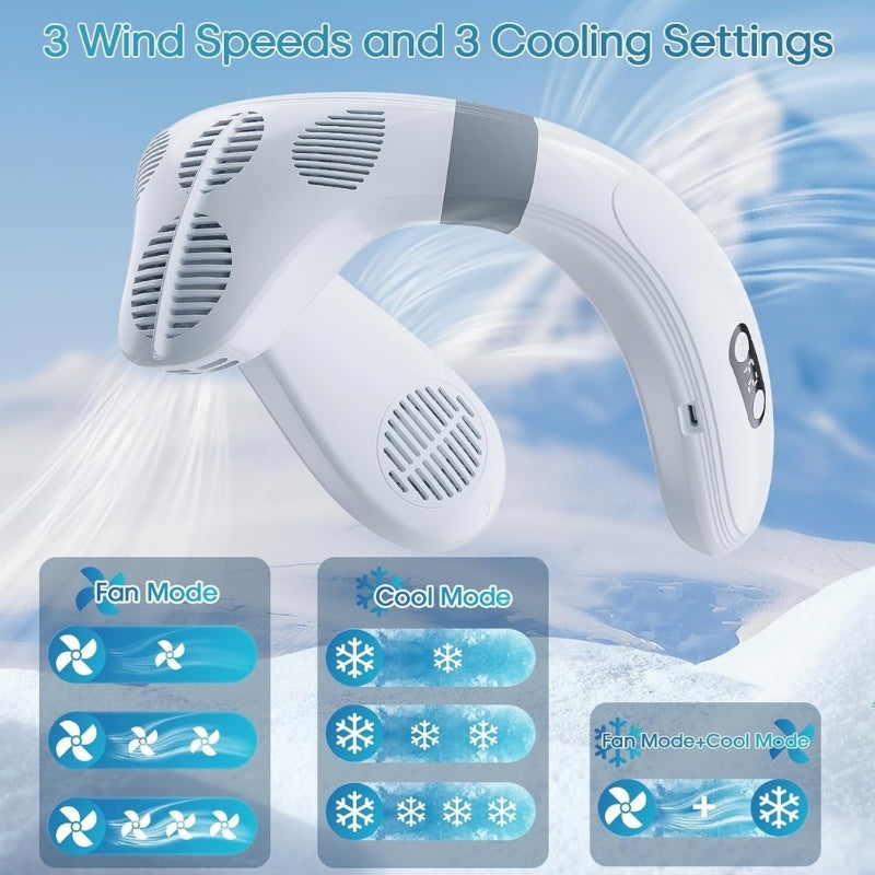 itoolmax portable neck fan 3 wind speeds