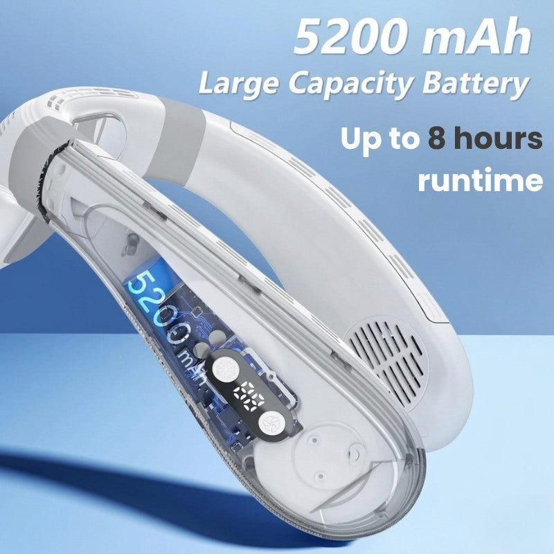 itoolmax portable neck fan large capacity battery