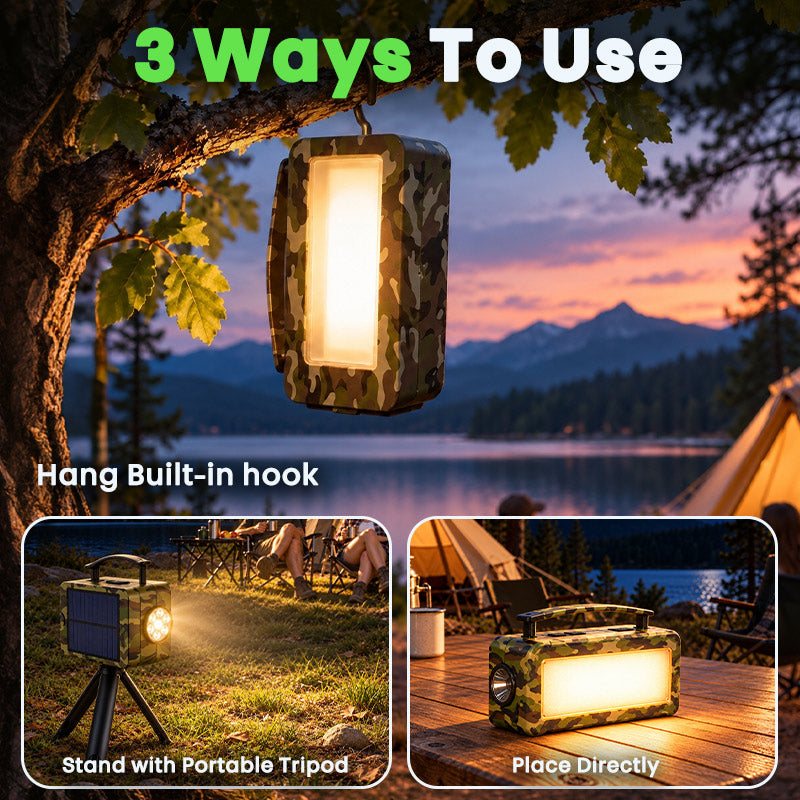 itoolmax portable solar camping lantern 3 ways to use
