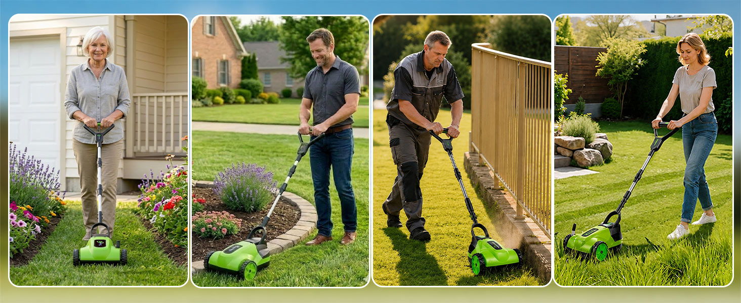 itoolmax small electric lawn mower multi use
