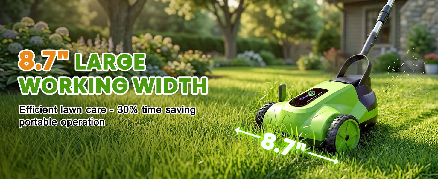 itoolmax small electric lawn mower upgrade cutting wide