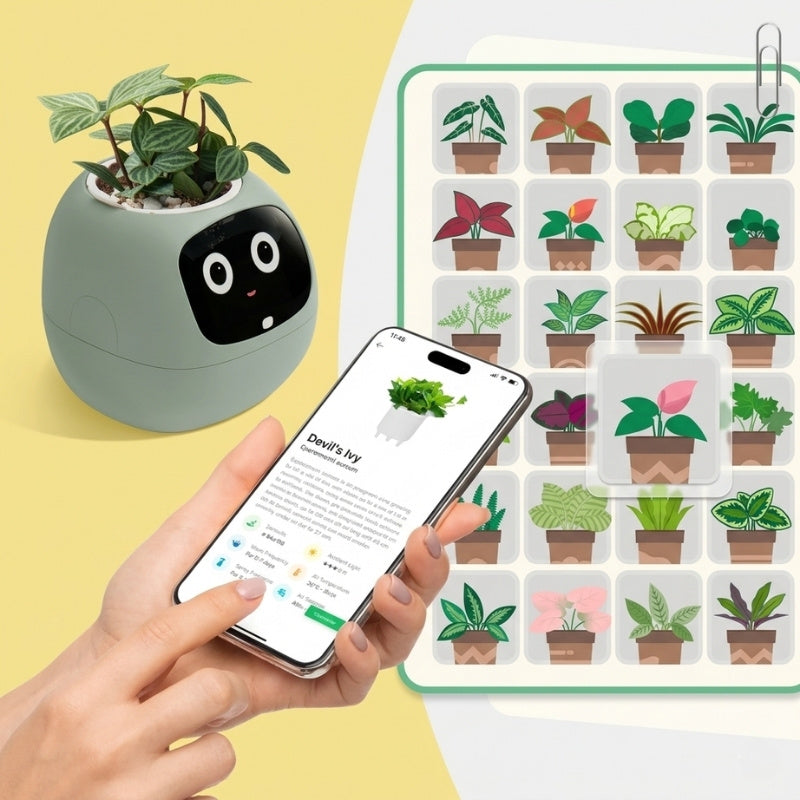 itoolmax smart plant pot with app remote control with expressions