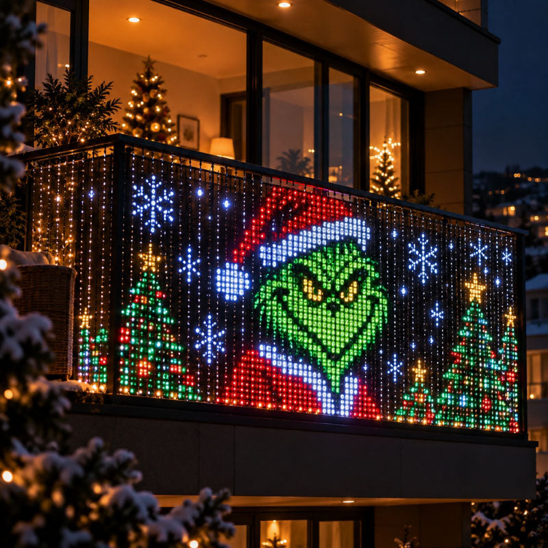 itoolmax smart rgbic outdoor led net lights synchronized displays