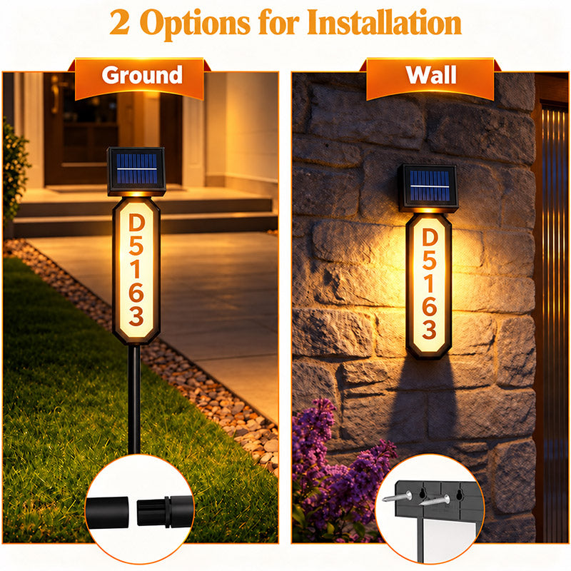 itoolmax solar address sign house number light easy to install