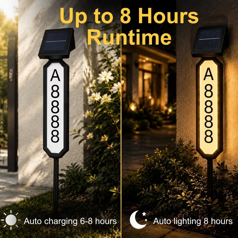 itoolmax solar address sign house number light solar charing by day