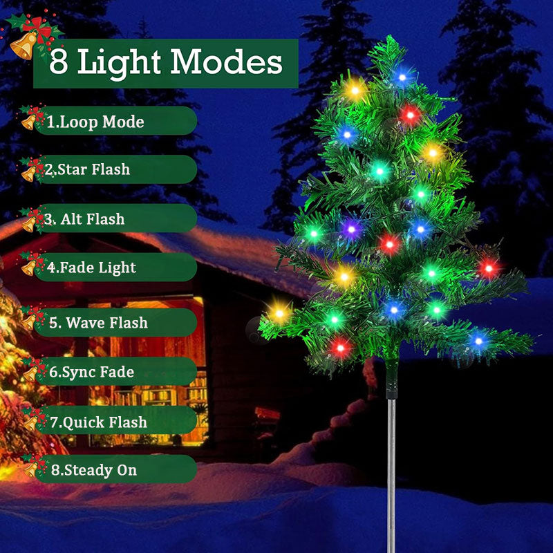 itoolmax solar christmas tree lights with 4 vibrant colors 8 modes