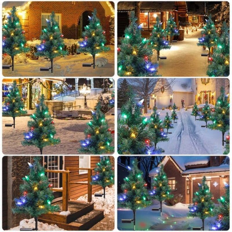 itoolmax solar christmas tree lights with 4 vibrant colors scenes
