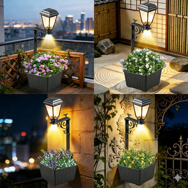 itoolmax solar light planter pot application