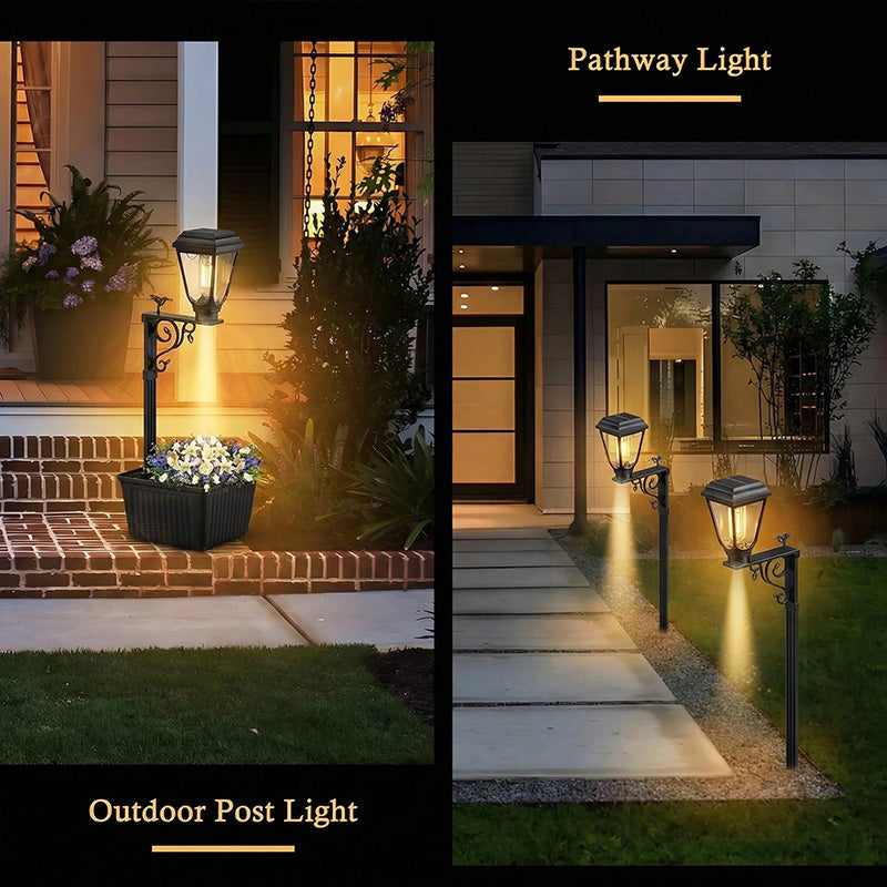 itoolmax solar light planter pot for pathway light