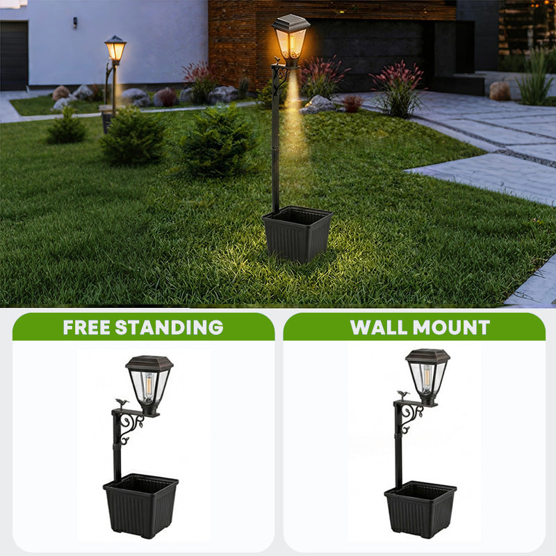 itoolmax solar light planter pot two methoy install