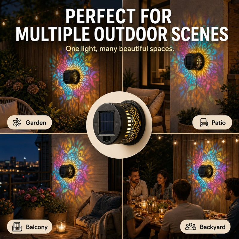 itoolmax solar mandala projector wall light perfect for outdoor scenes